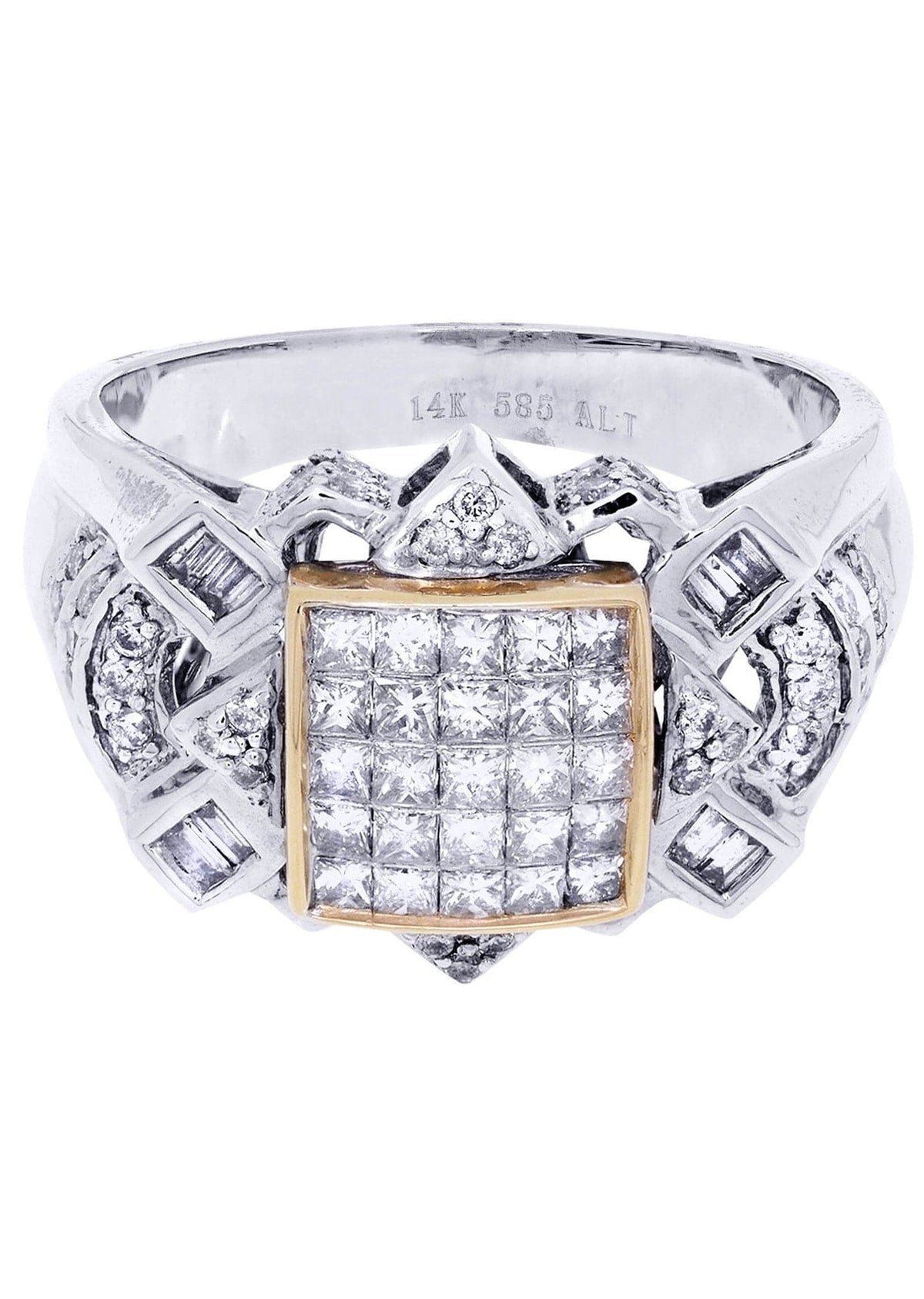 White Gold Mens Diamond Ring| 0.42 Carats| 10.2 Grams