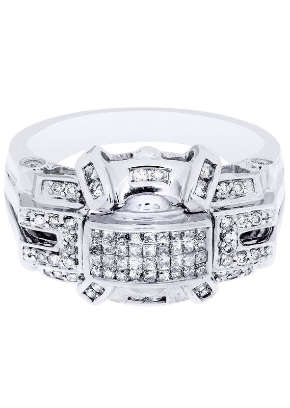 White Gold Mens Diamond Ring| 0.33 Carats| 8.57 Grams