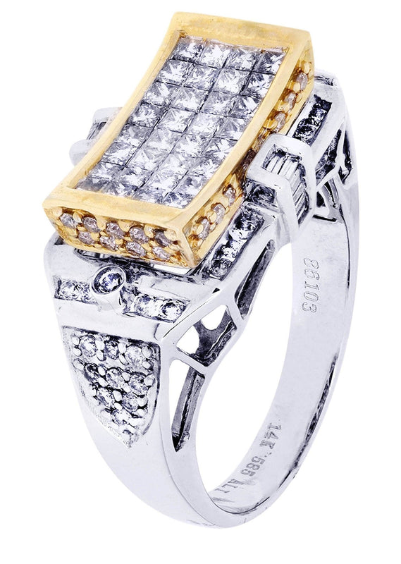 White Gold Mens Diamond Ring | 0.64 Carats| 9.05 Grams