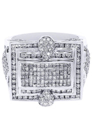 White Gold Mens Diamond Ring| 1.91 Carats| 14 Grams