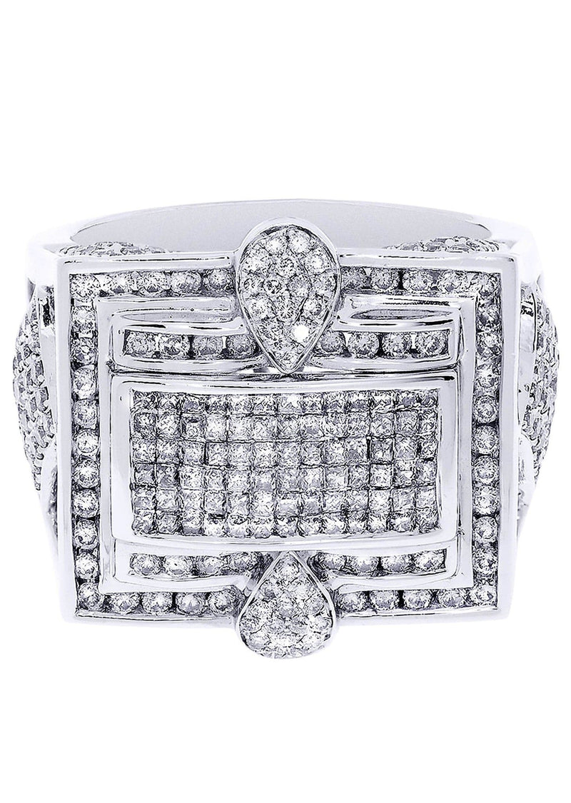 White Gold Mens Diamond Ring| 1.91 Carats| 14 Grams