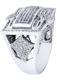 White Gold Mens Diamond Ring| 1.91 Carats| 14 Grams