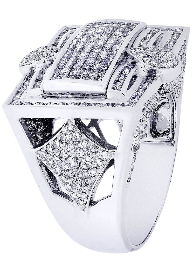 White Gold Mens Diamond Ring| 1.91 Carats| 14 Grams