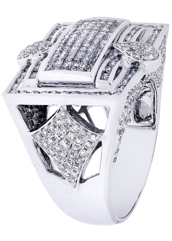 White Gold Mens Diamond Ring| 1.91 Carats| 14 Grams