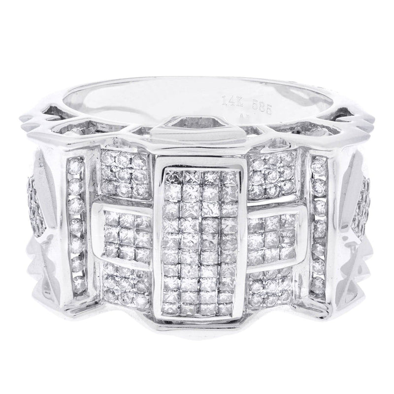 White Gold Mens Diamond Ring| 0.6 Carats| 13.33 Grams