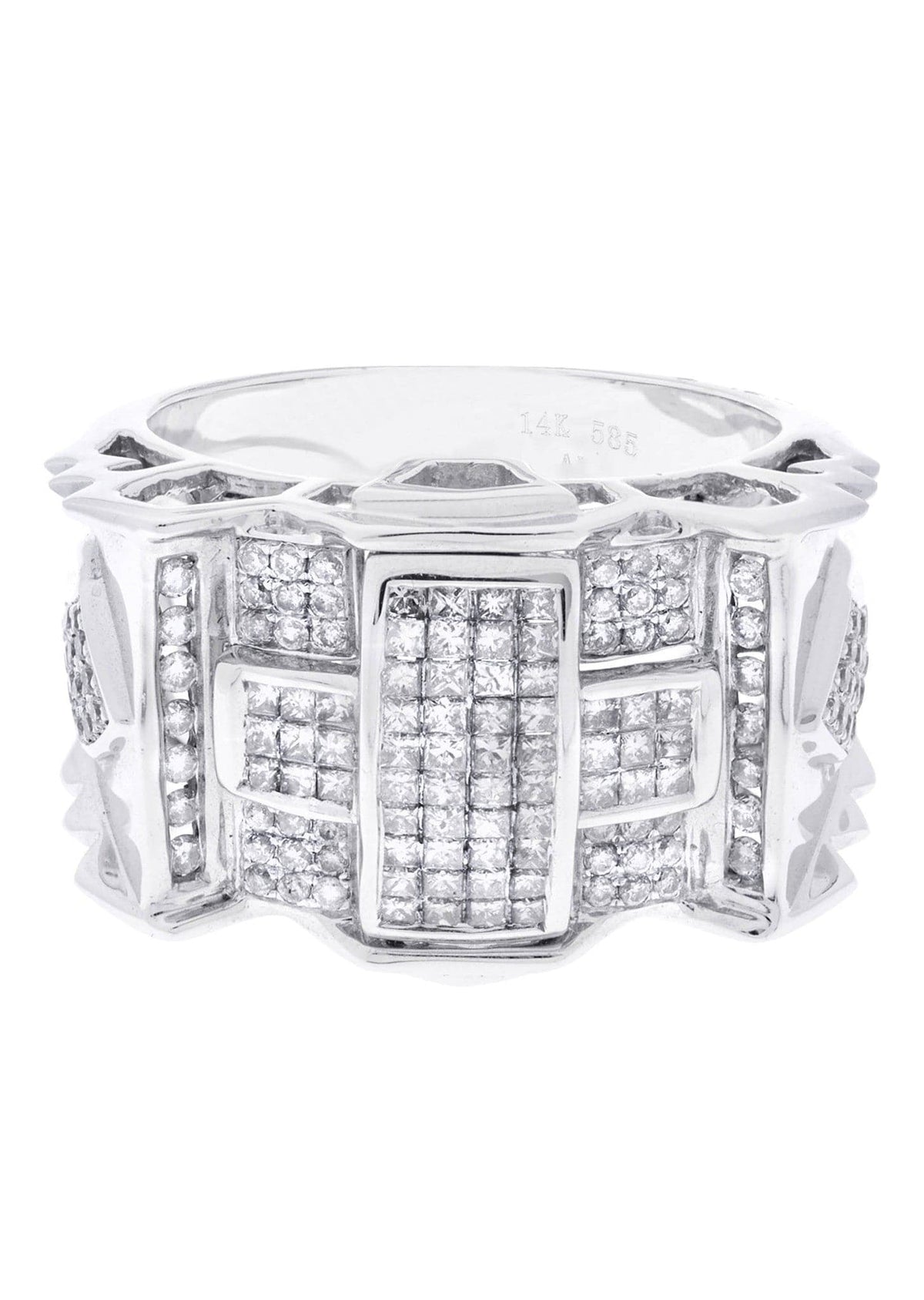 White Gold Mens Diamond Ring| 0.6 Carats| 13.33 Grams