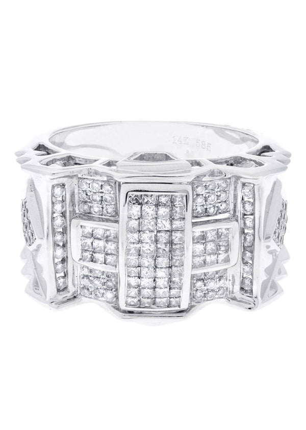 White Gold Mens Diamond Ring| 0.6 Carats| 13.33 Grams