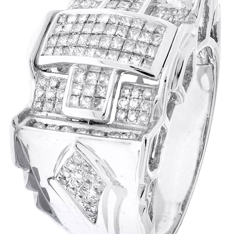 White Gold Mens Diamond Ring| 0.6 Carats| 13.33 Grams