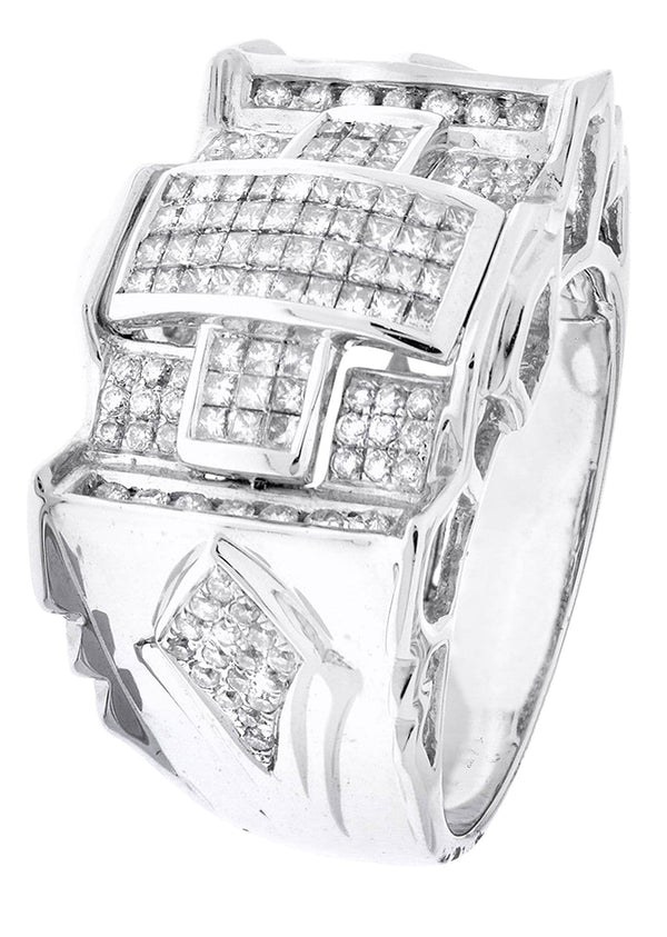 White Gold Mens Diamond Ring| 0.6 Carats| 13.33 Grams