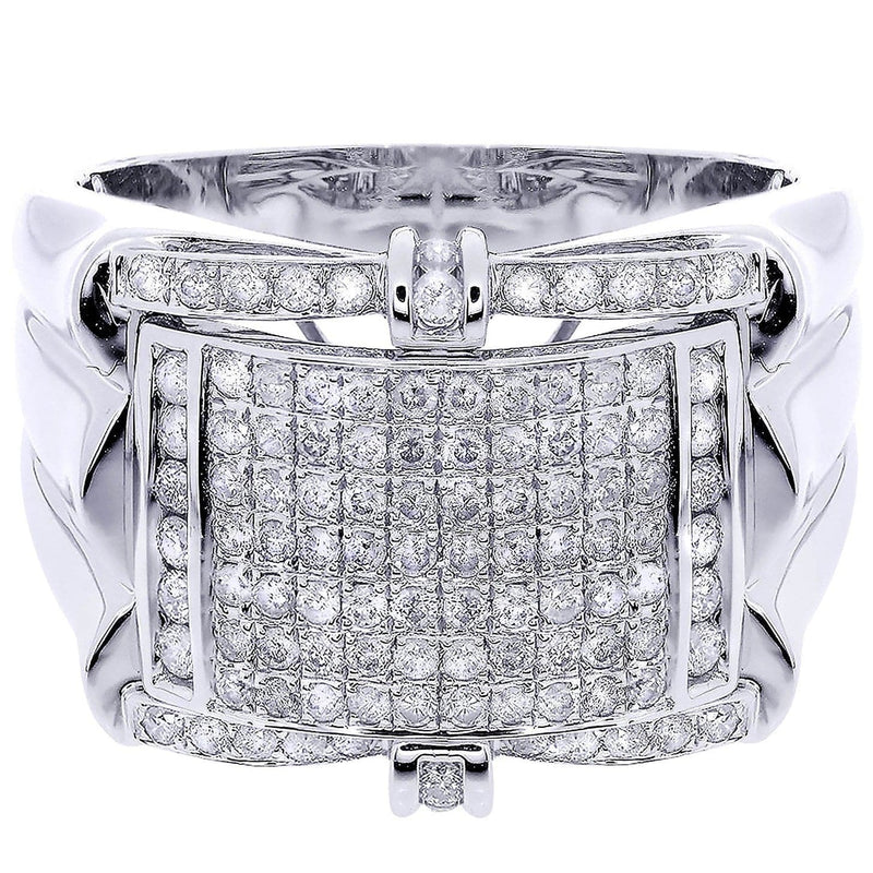 White Gold Mens Diamond Ring| 0.95 Carats| 11.27 Grams
