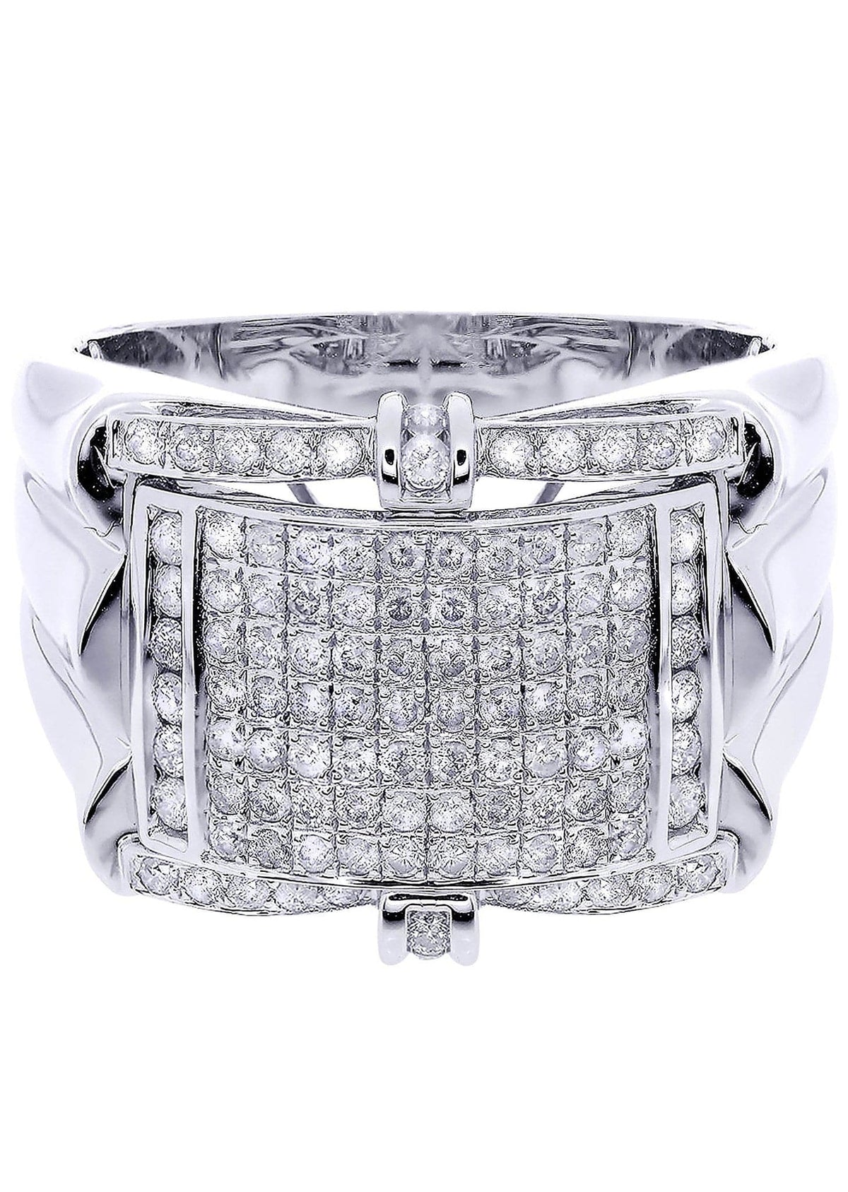 White Gold Mens Diamond Ring| 0.95 Carats| 11.27 Grams