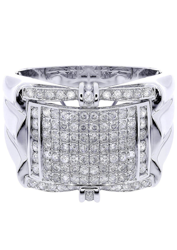 White Gold Mens Diamond Ring| 0.95 Carats| 11.27 Grams
