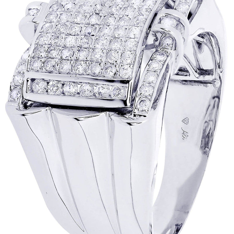 White Gold Mens Diamond Ring| 0.95 Carats| 11.27 Grams
