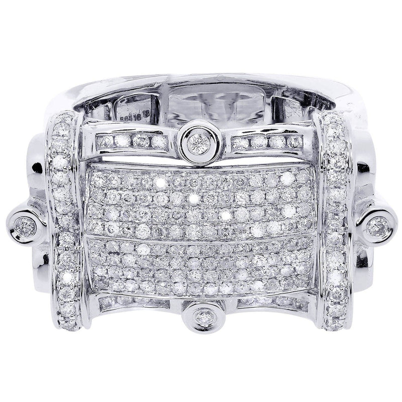 White Gold Mens Diamond Ring| 1.19 Carats| 17.5 Grams