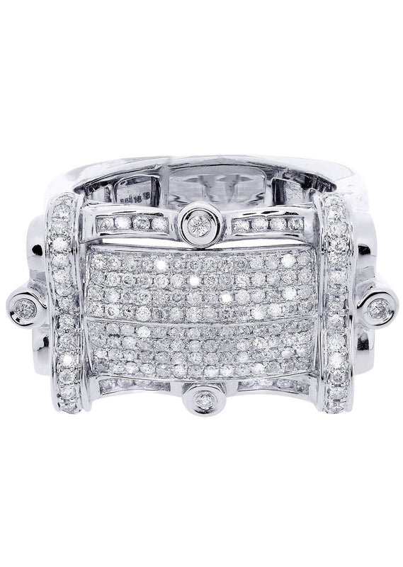 White Gold Mens Diamond Ring| 1.19 Carats| 17.5 Grams