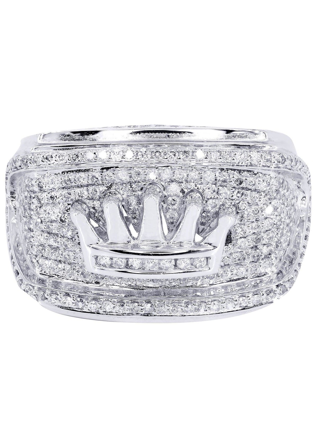White Gold Mens Diamond Ring| 1.47 Carats| 15.44 Grams