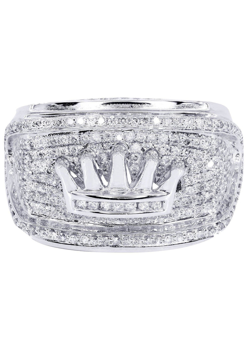 White Gold Mens Diamond Ring| 1.47 Carats| 15.44 Grams