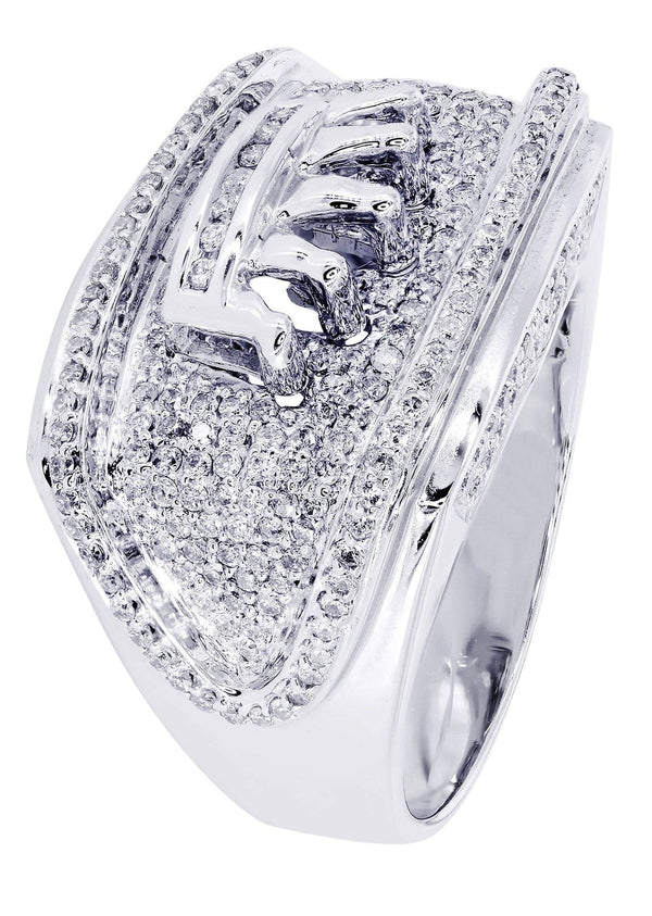 White Gold Mens Diamond Ring| 1.47 Carats| 15.44 Grams