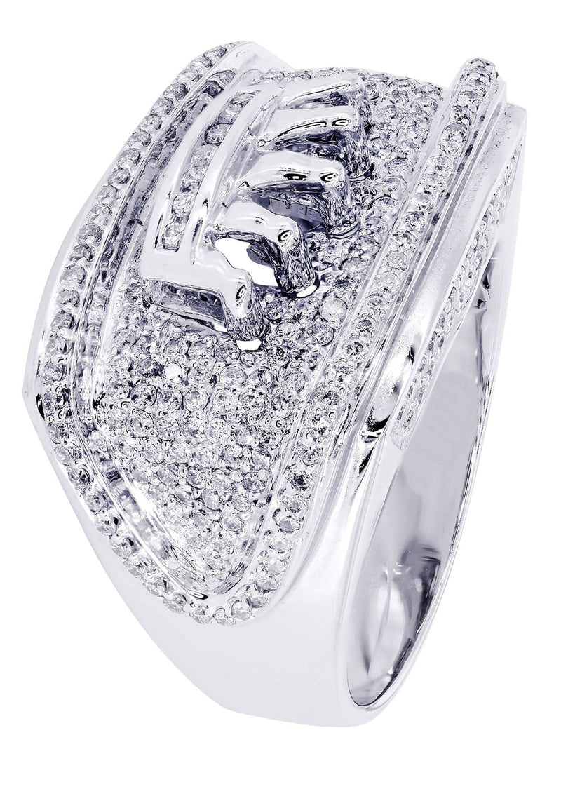 White Gold Mens Diamond Ring| 1.47 Carats| 15.44 Grams