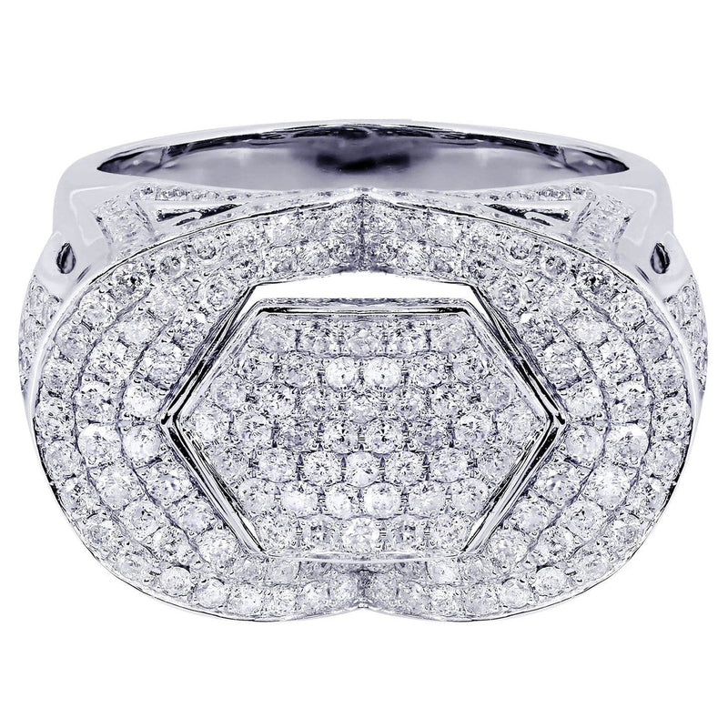 White Gold Mens Diamond Ring| 2.4 Carats| 12.78 Grams