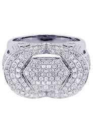 White Gold Mens Diamond Ring| 2.4 Carats| 12.78 Grams