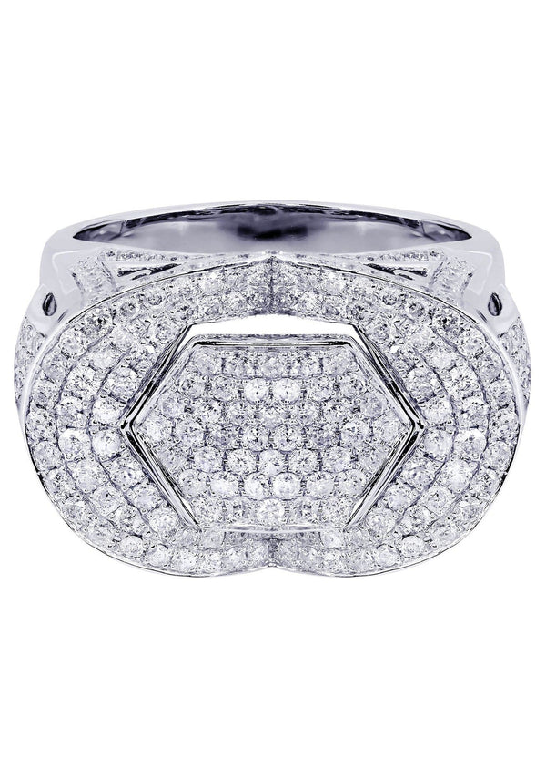 White Gold Mens Diamond Ring| 2.4 Carats| 12.78 Grams