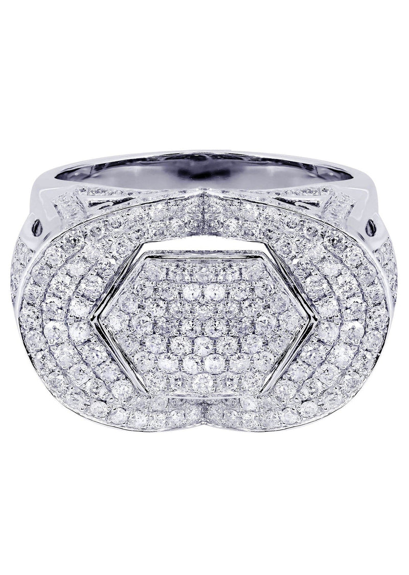 White Gold Mens Diamond Ring| 2.4 Carats| 12.78 Grams