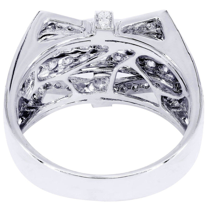 White Gold Mens Diamond Ring| 1.98 Carats| 9.8 Grams