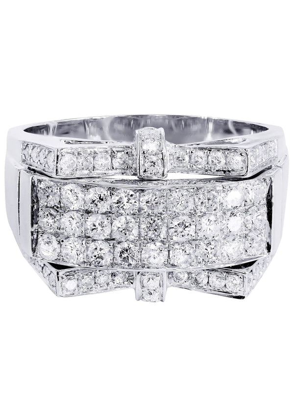 White Gold Mens Diamond Ring| 1.98 Carats| 9.8 Grams