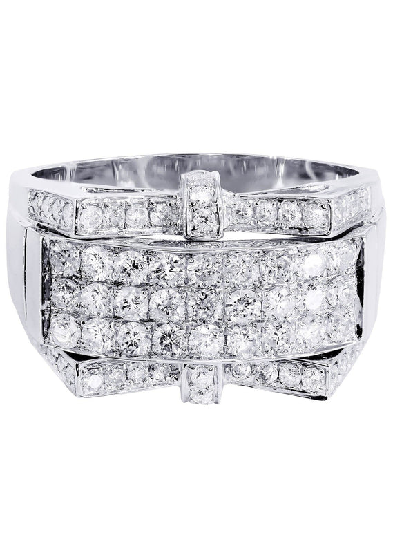 White Gold Mens Diamond Ring| 1.98 Carats| 9.8 Grams