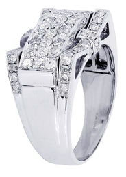 White Gold Mens Diamond Ring| 1.98 Carats| 9.8 Grams