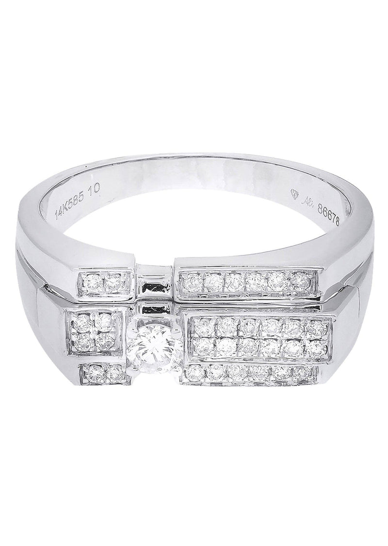 White Gold Mens Diamond Ring| 0.46 Carats| 6.74 Grams