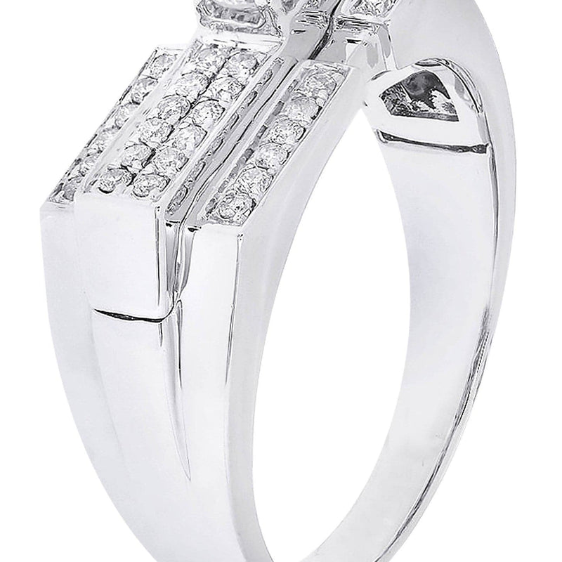 White Gold Mens Diamond Ring| 0.46 Carats| 6.74 Grams