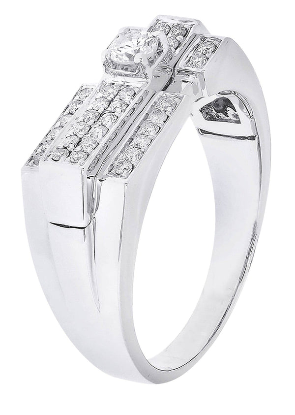 White Gold Mens Diamond Ring| 0.46 Carats| 6.74 Grams