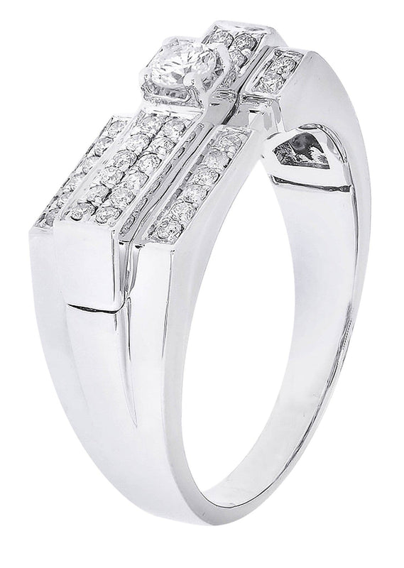 White Gold Mens Diamond Ring| 0.46 Carats| 6.74 Grams