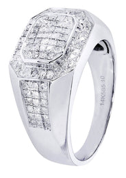 White Gold Mens Diamond Ring| 0.76 Carats| 10.48 Grams
