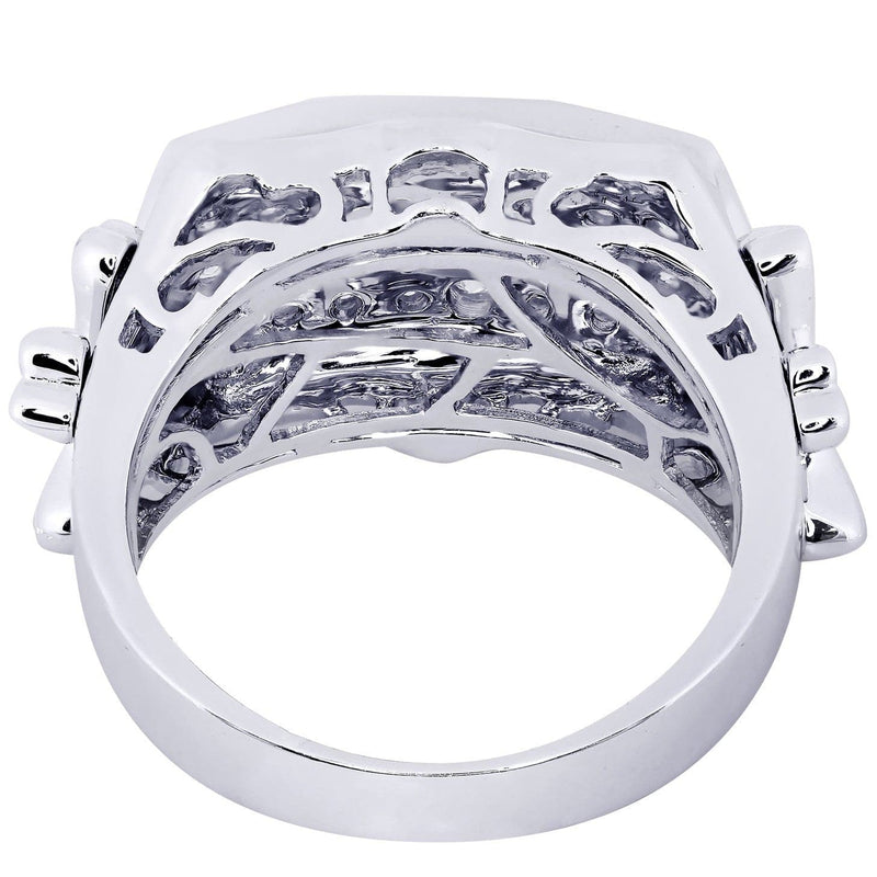 White Gold Mens Diamond Ring| 0.87 Carats| 12.57 Grams