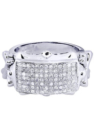 White Gold Mens Diamond Ring| 0.87 Carats| 12.57 Grams