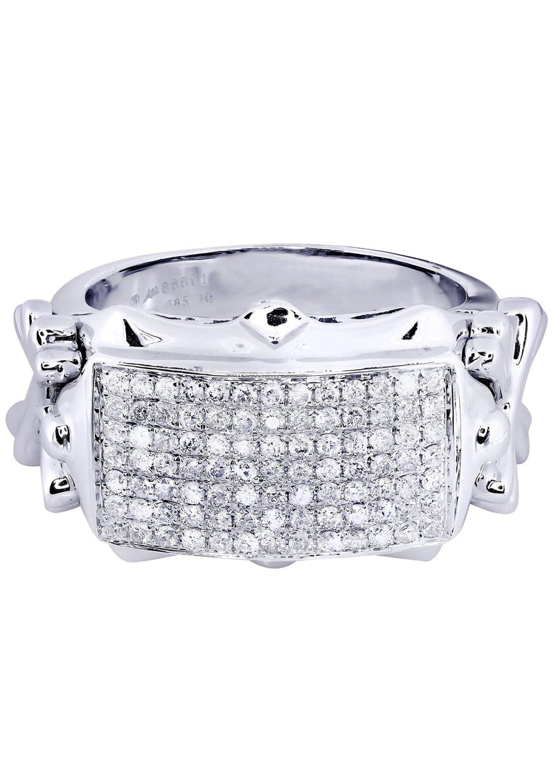 White Gold Mens Diamond Ring| 0.87 Carats| 12.57 Grams