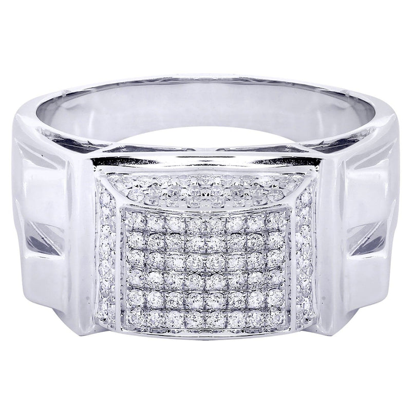 White Gold Mens Diamond Ring| 0.68 Carats| 9.67 Grams