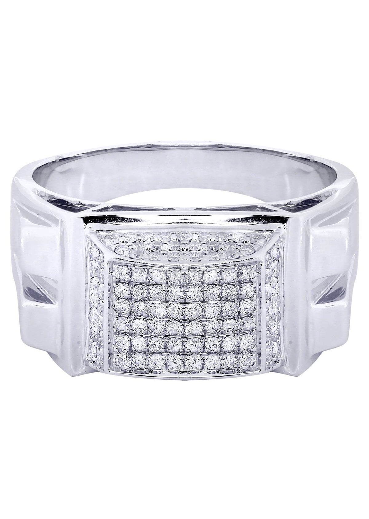 White Gold Mens Diamond Ring| 0.68 Carats| 9.67 Grams