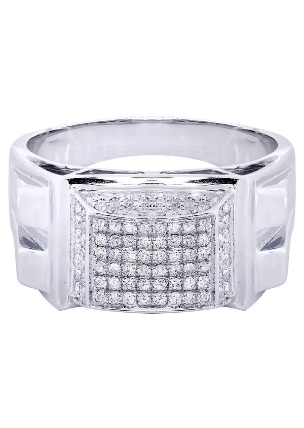 White Gold Mens Diamond Ring| 0.68 Carats| 9.67 Grams