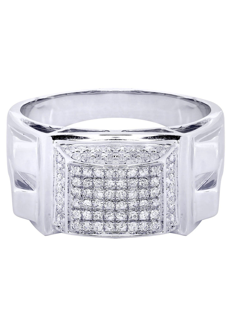 White Gold Mens Diamond Ring| 0.68 Carats| 9.67 Grams