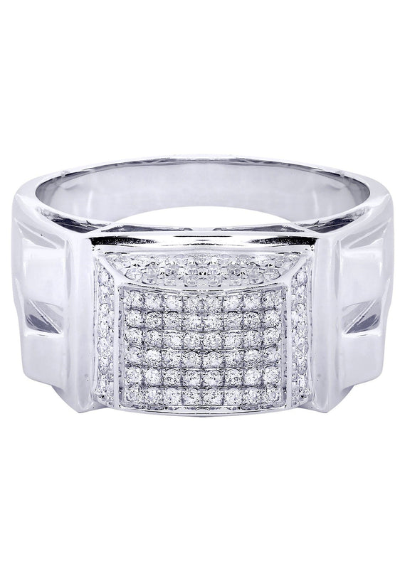White Gold Mens Diamond Ring| 0.68 Carats| 9.67 Grams