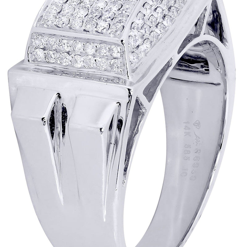 White Gold Mens Diamond Ring| 0.68 Carats| 9.67 Grams