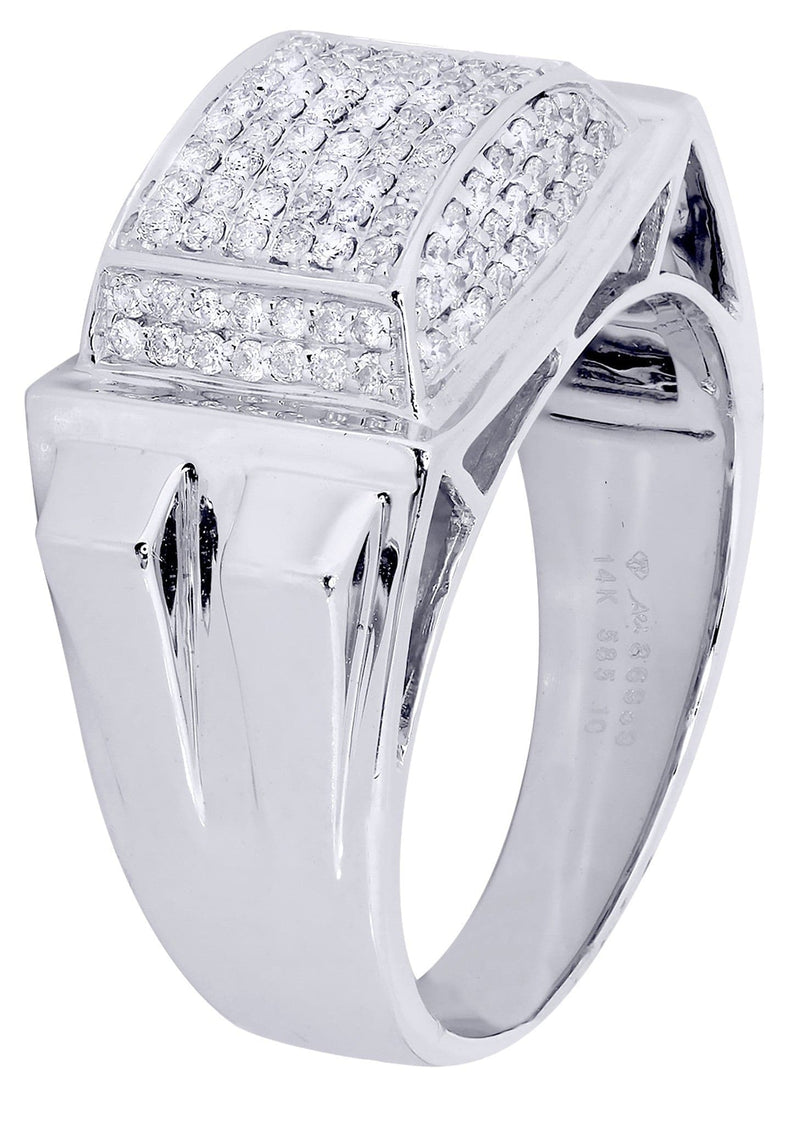 White Gold Mens Diamond Ring| 0.68 Carats| 9.67 Grams