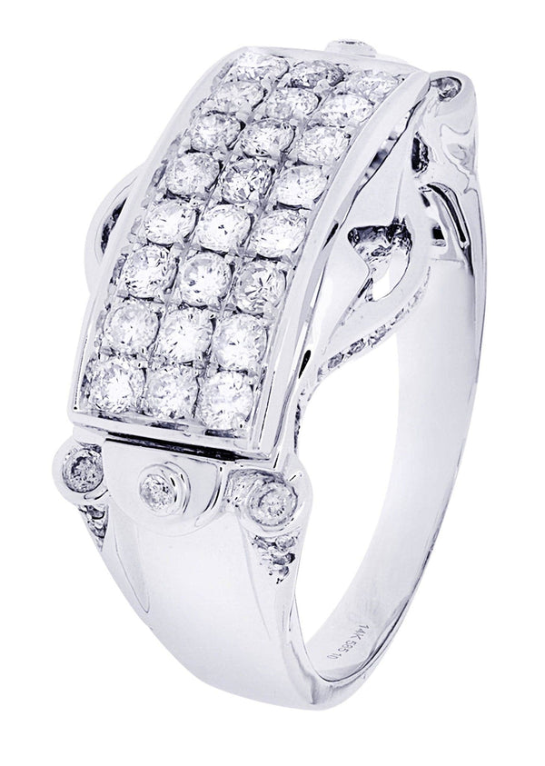 White Gold Mens Diamond Ring| 1.22 Carats| 8.52 Grams