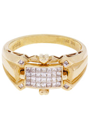 Mens Diamond Ring / Pinky Diamond Ring| 0.44 Carats