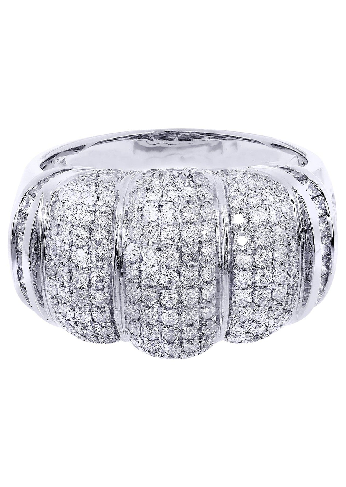 White Gold Mens Diamond Ring| 1.55 Carats| 10.29 Grams