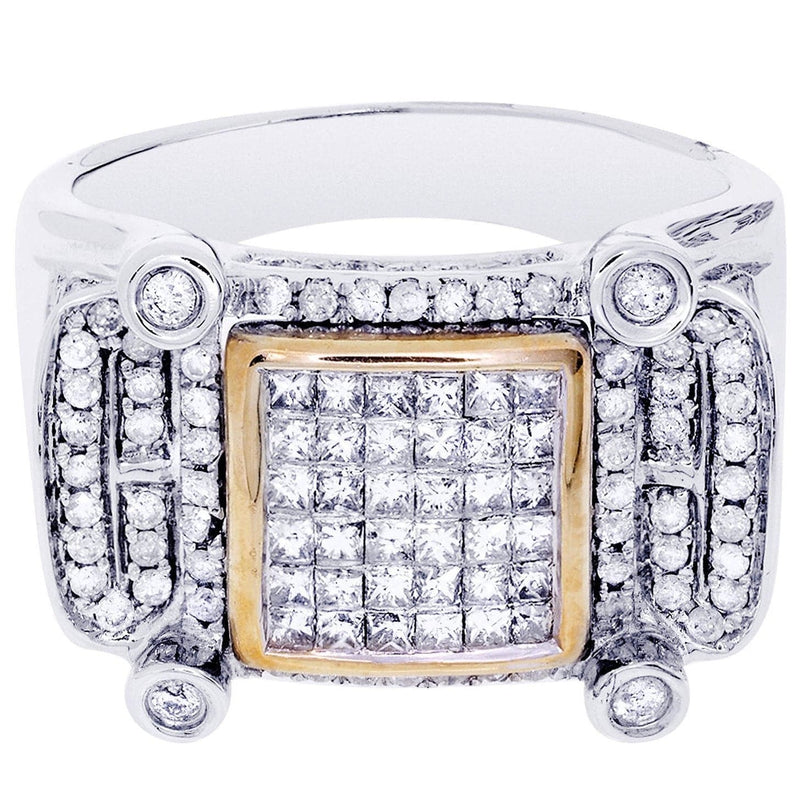 White Gold Mens Diamond Ring| 1.68 Carats| 14.07 Grams